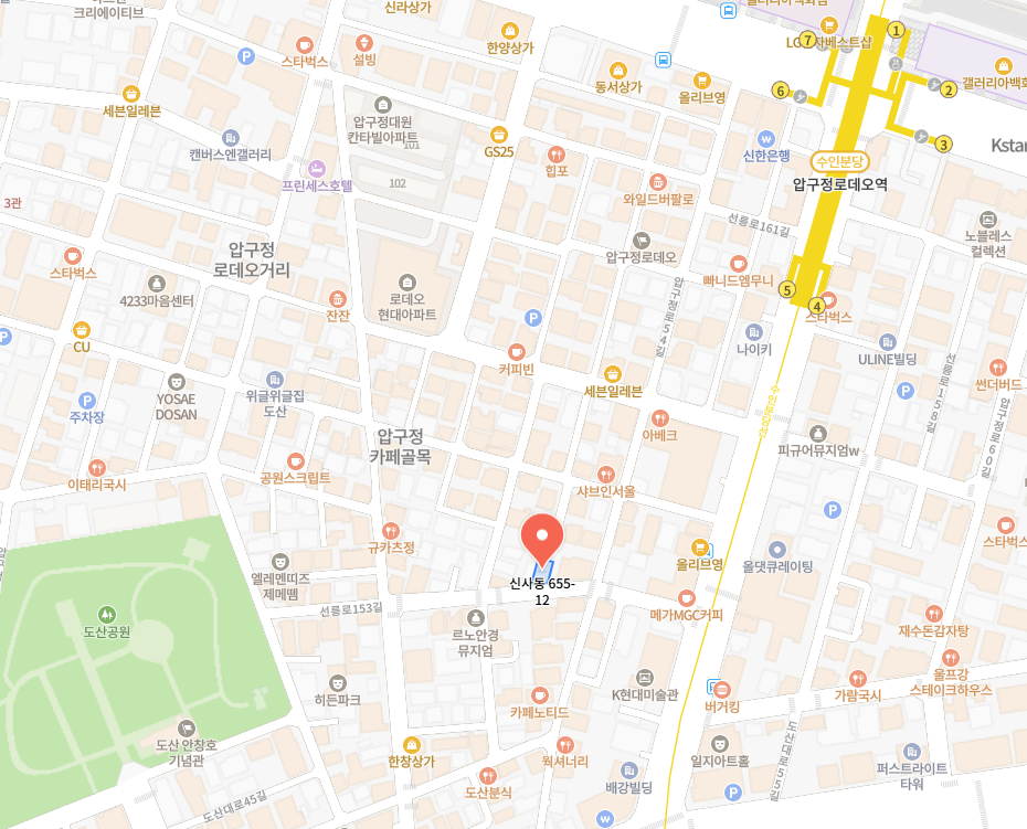신사동 655-12 위치 지도