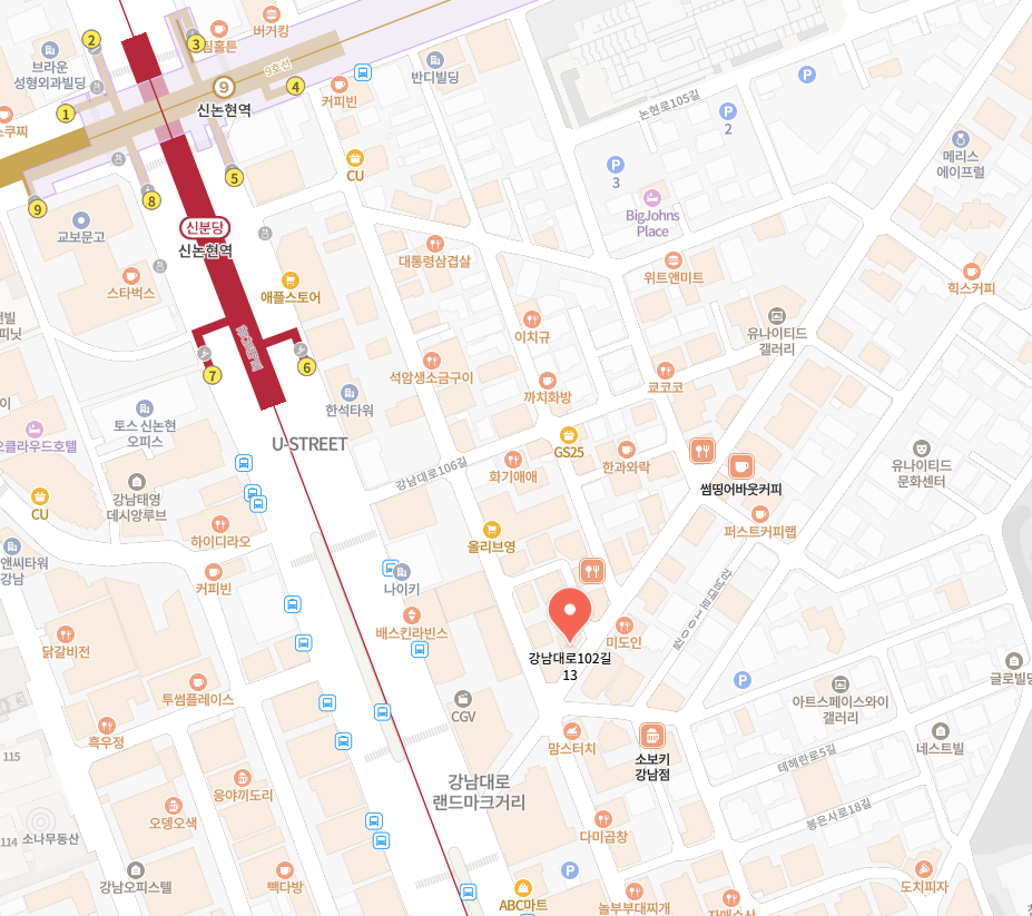 강남구 역삼동 813-13 위치 지도